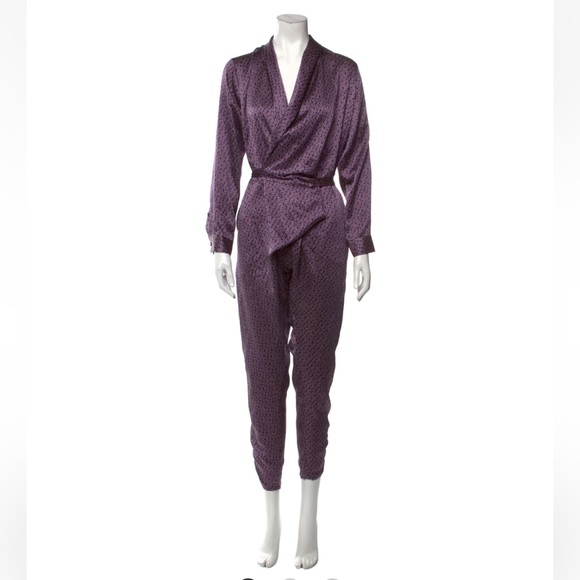 Rachel Comey Forward Purple Floral Printed Jumpsuit - Picture 2 of 7